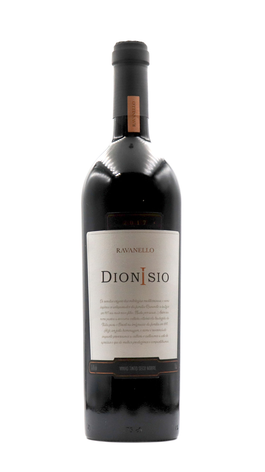 imagem Vinho Fino Tinto Ravanello Dionisio Safra 2017