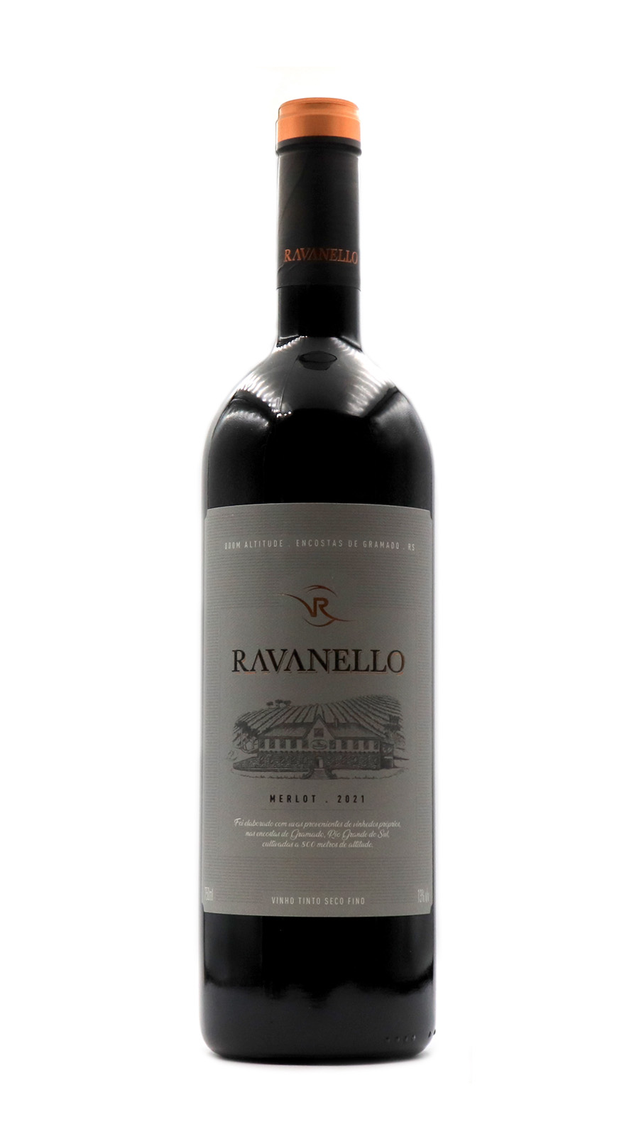 imagem Vinho Tinto Ravanello Merlot safra 2021