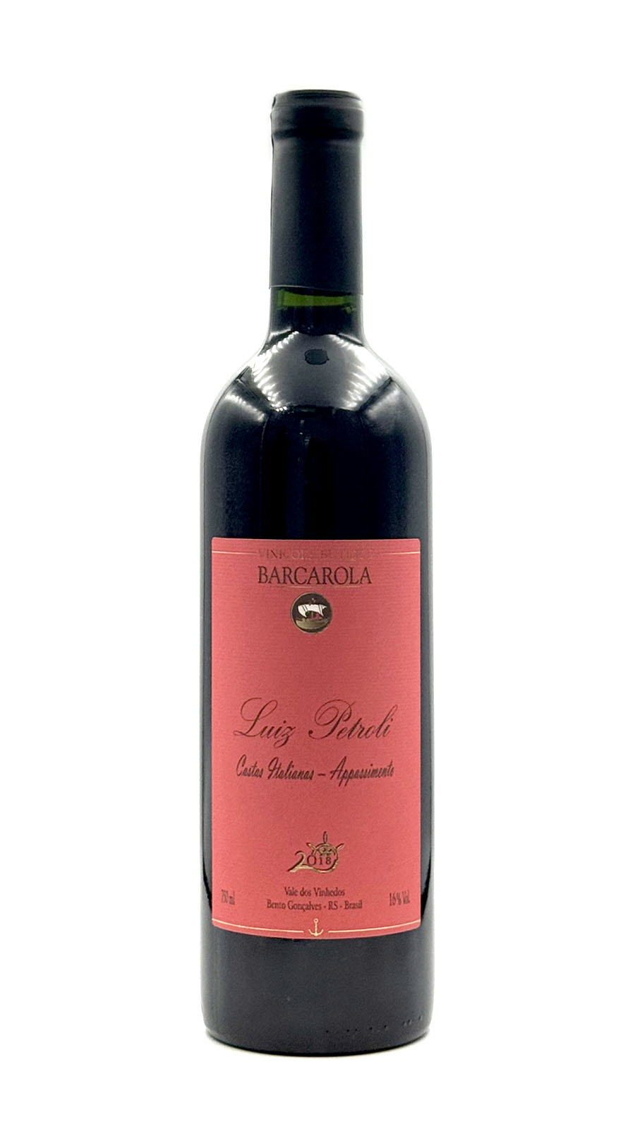 imagem Vinho Tinto Nobre Barcarola Luiz Petroli Castas Italianas - Appassimento