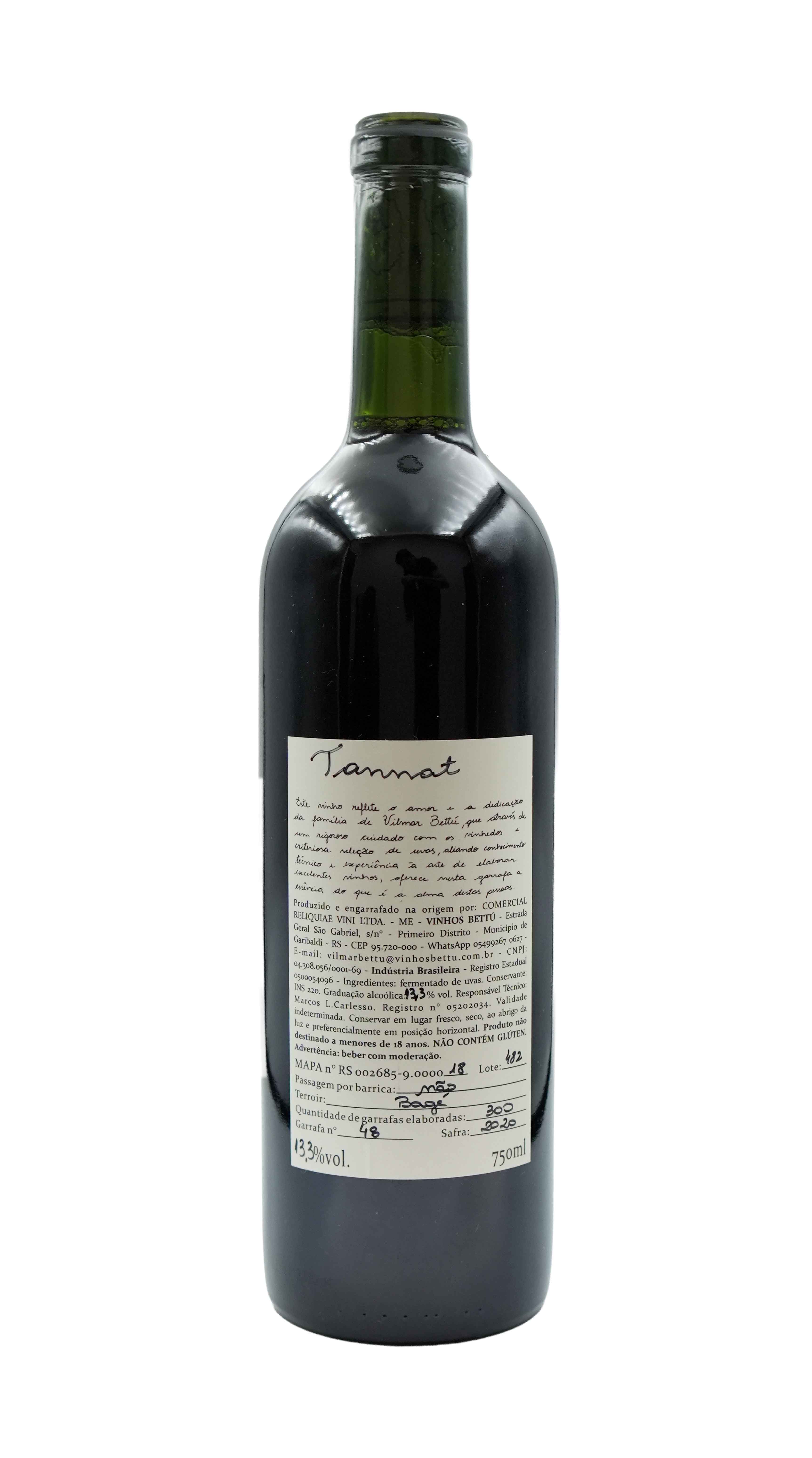 imagem Vinho Tinto Bettú Tannat