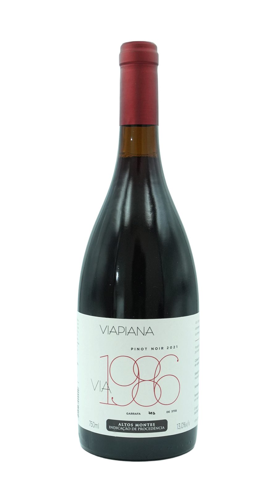 imagem Vinho Tinto Viapiana Via 1986 Pinot Noir 2021 I.P Altos Montes